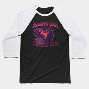Awaken Your Mythical Soul Purple Phoenix Baseball T-Shirt